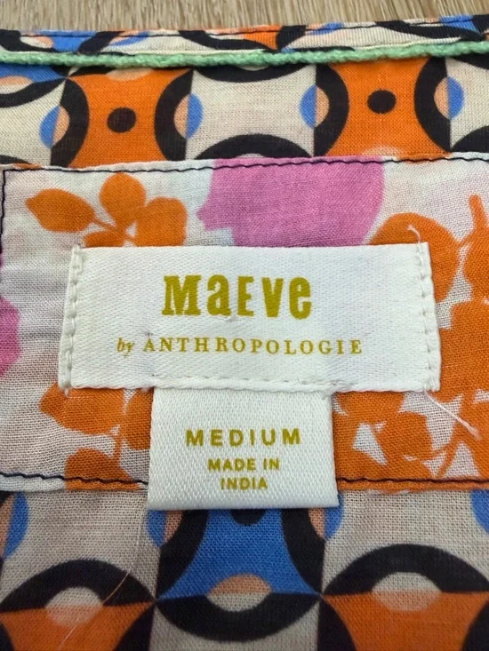 Maeve by Anthropologie Bernadette Mixed Print Blouse - Picture 3 of 8